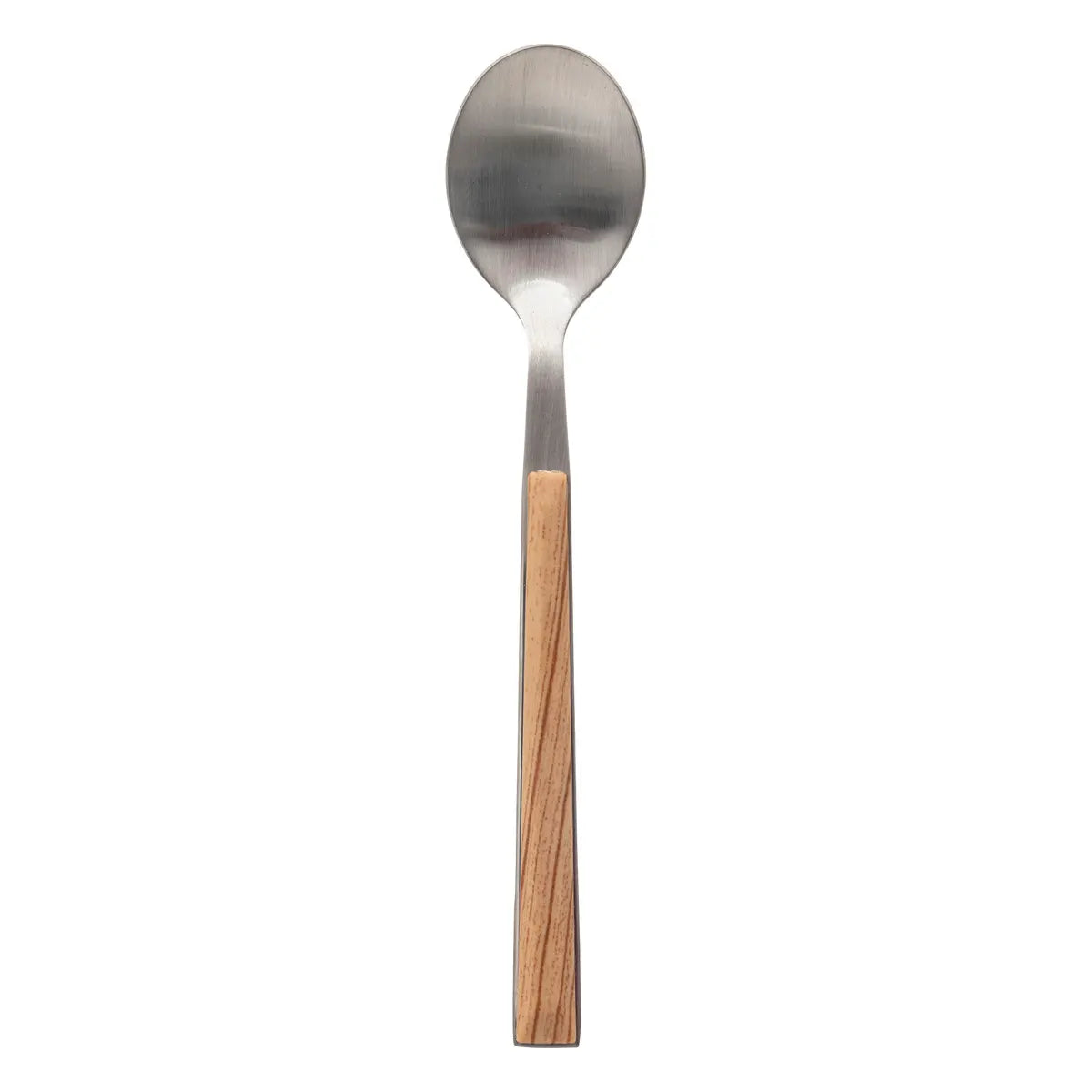 Set De 24 Cubiertos (Cucharas, Tenedor, Cuchillo) Con Mango Natural De Acero