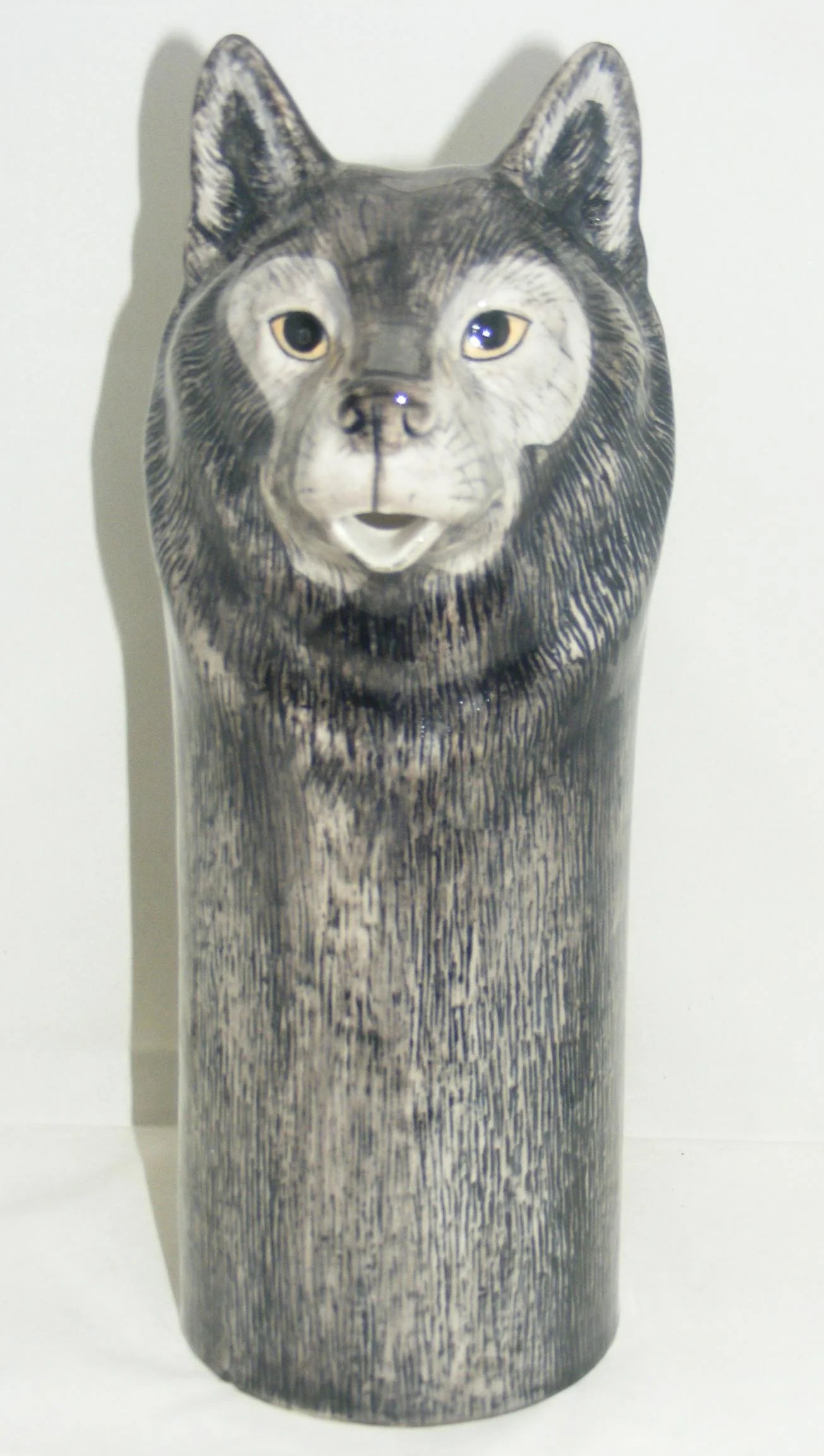 Jarra Modelo Lobo De Cerámica