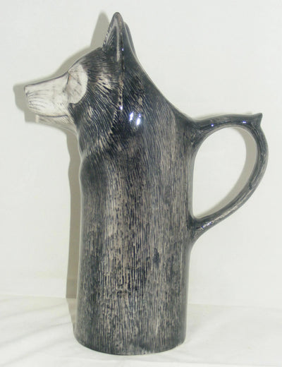 Jarra Modelo Lobo De Cerámica