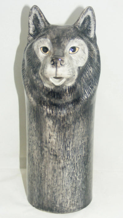 Jarra Modelo Lobo De Cerámica