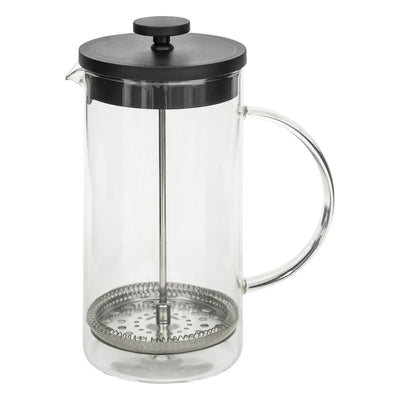 Cafetera De Prensa 1 Lt Doble Pared De Vidrio Y Acero