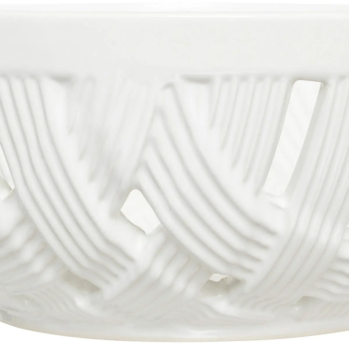 Frutero Redondo (Blanco) 25 Cm De Cerámica