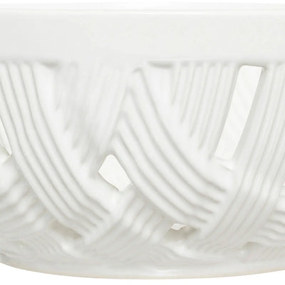 Frutero Redondo (Blanco) 25 Cm De Cerámica