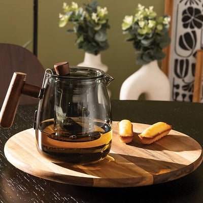 Tetera Infusionera (Gris) 0.8 Lt De Vidrio