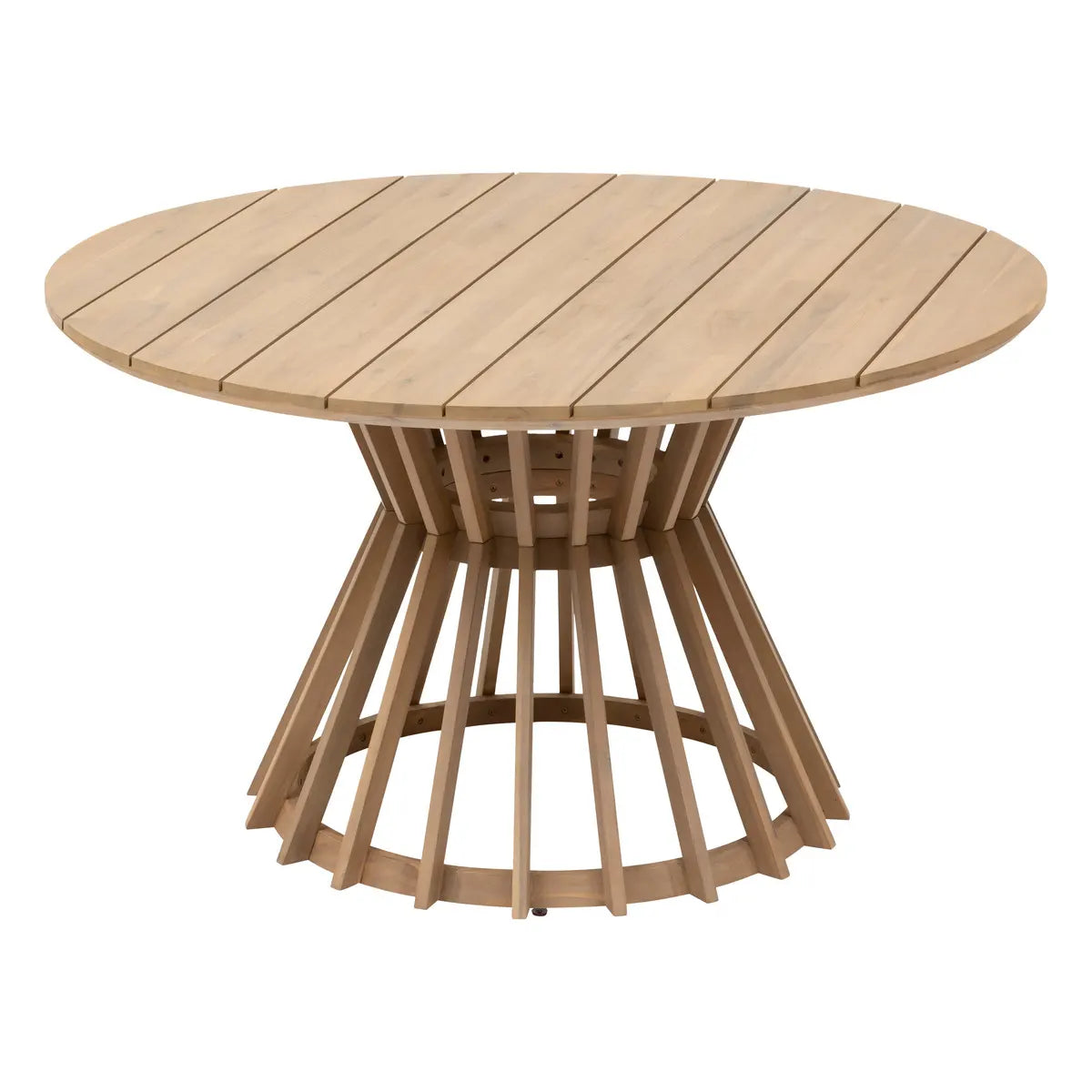 Mesa Redonda Para Terraza (Acacia) De Madera