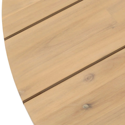 Mesa Redonda Para Terraza (Acacia) De Madera