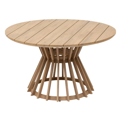 Mesa Redonda Para Terraza (Acacia) De Madera