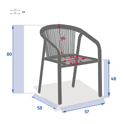 Silla Estructura (Negra) Aluminio y De Metal