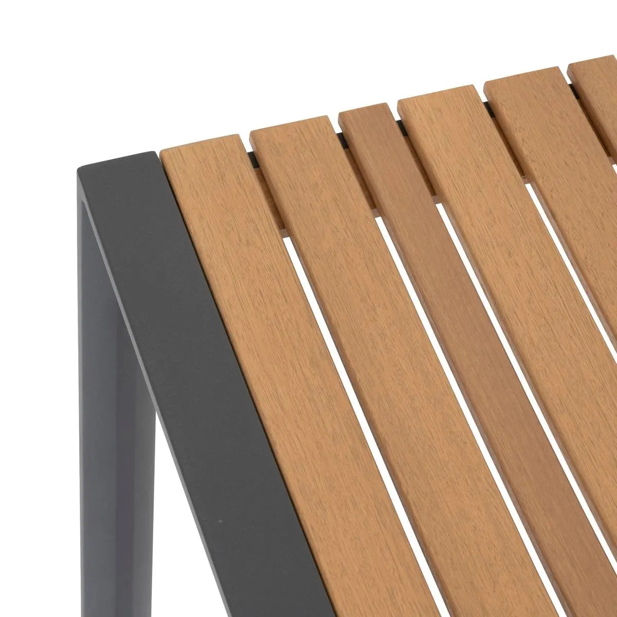 Consola Tablero Top Madera Eucalipto Estructura Color (Grafito) De Aluminio