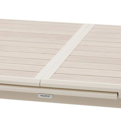 Mesa De Comedor Extensible Color (Beige) Estructura De Aluminio