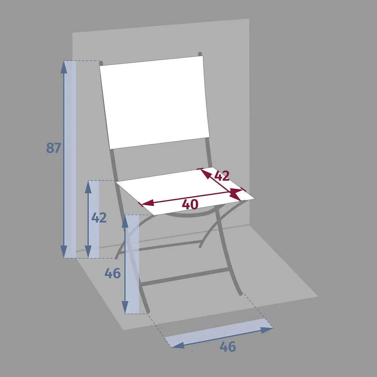 Silla Plegable (Beige) De Metal