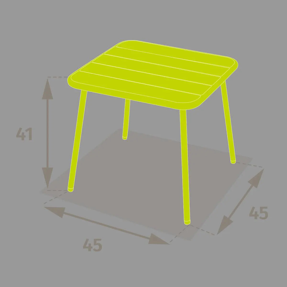 Mesa De Centro Color (Arcilla) Estructura De Metal