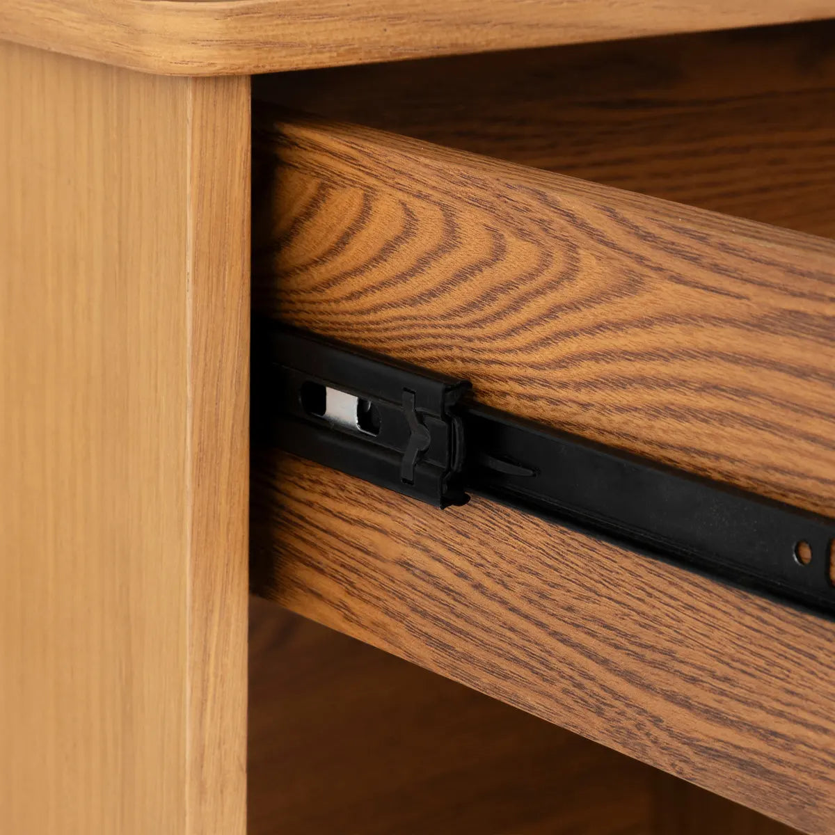 Velador Mesa De Noche (Marrón) Con 1 Cajón De Madera