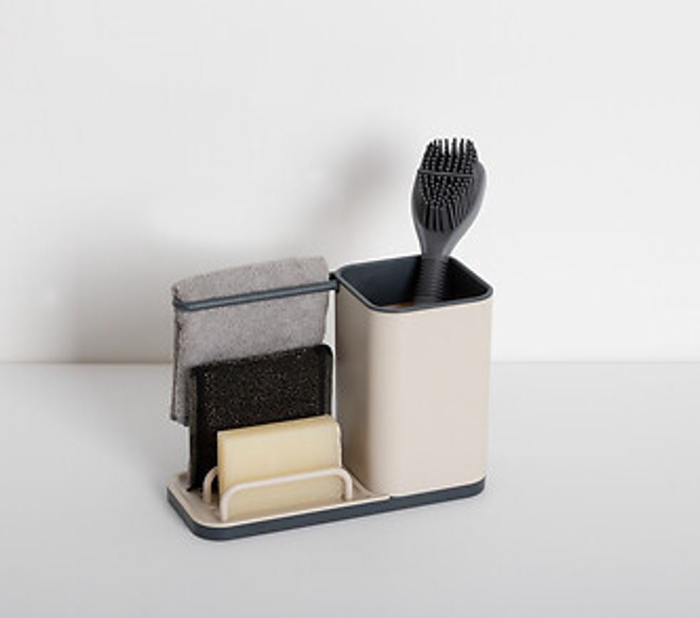 Organizador Para Fregadero (Beige) De Plástico