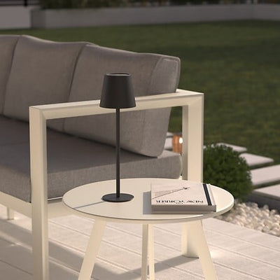 Lámpara De Mesa (Negro) Para Exterior De Metal
