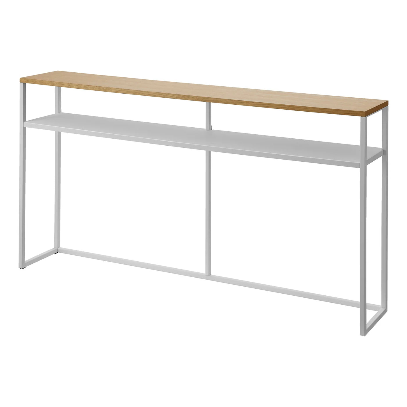 Consola De Pared (Blanca) Top Madera Estructura De Metal