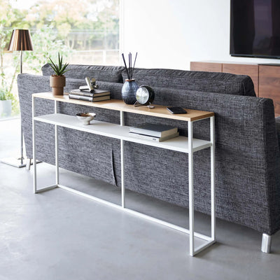Consola De Pared (Blanca) Top Madera Estructura De Metal