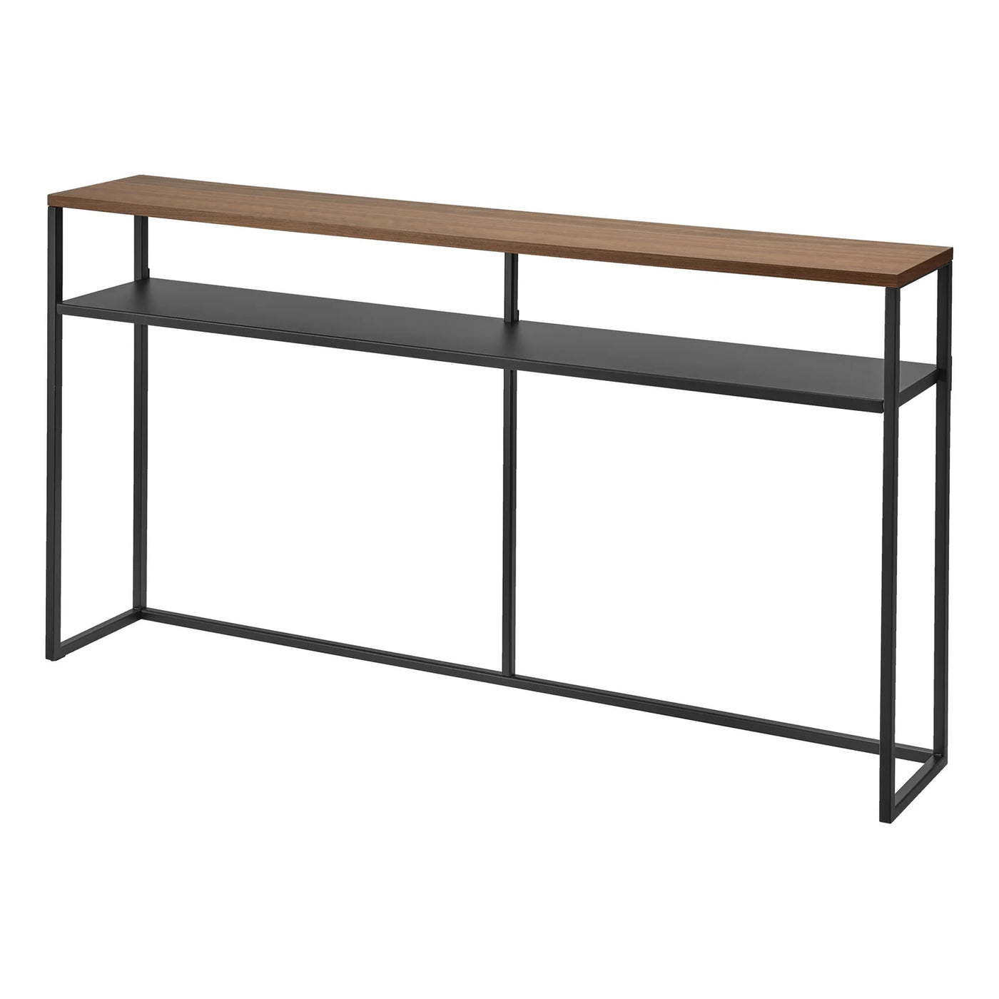 Consola De Pared (Negra) Top Madera Estructura De Metal