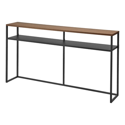 Consola De Pared (Negra) Top Madera Estructura De Metal