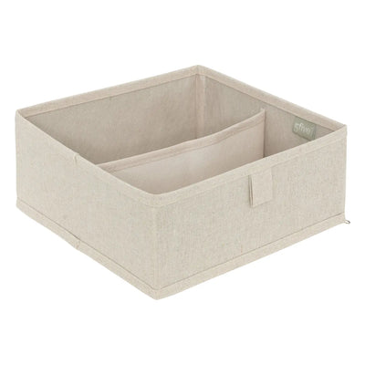 Organizador De Cajón (Beige) Con 2 Compartimentos De Poliéster
