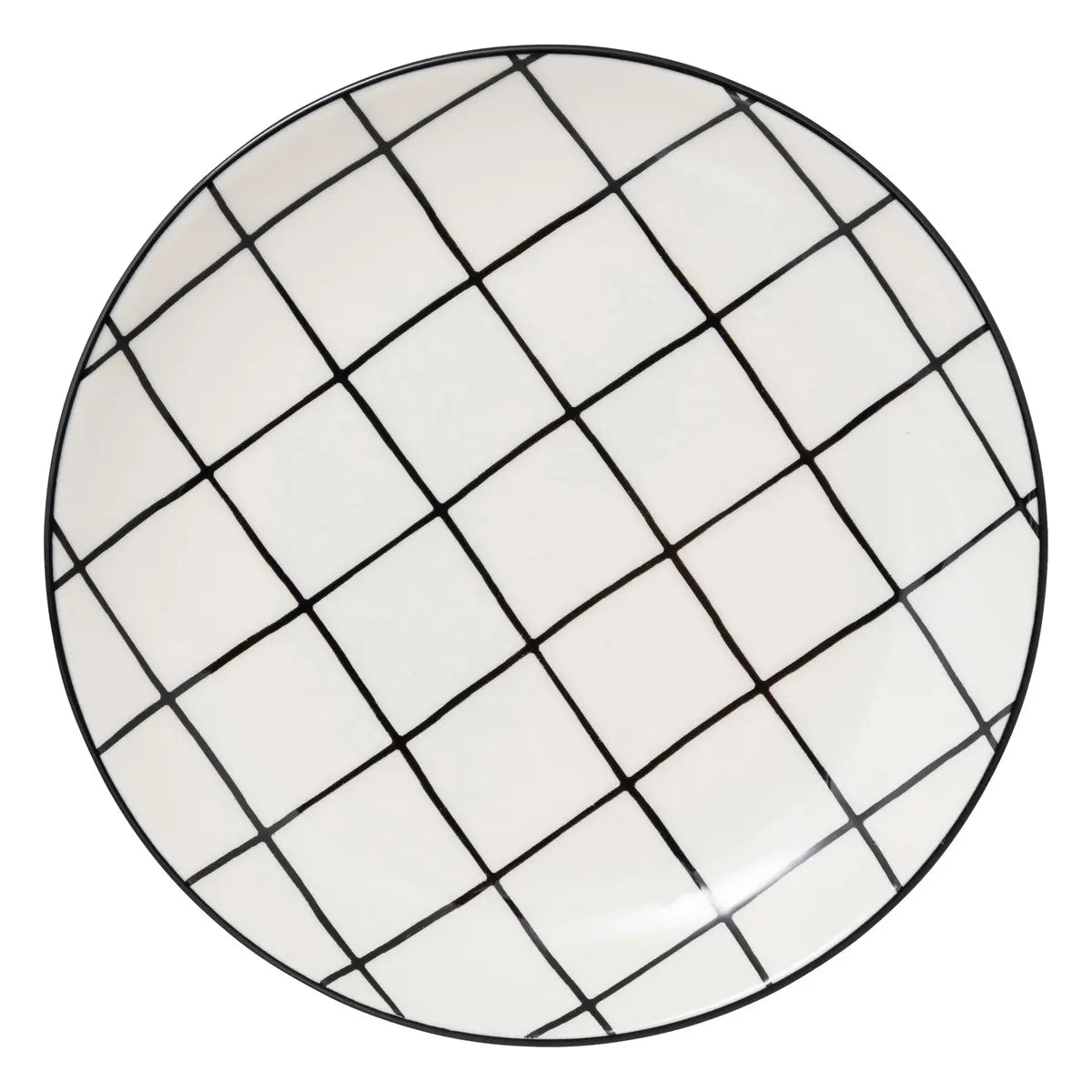 Plato Redondo Para Postre (Blanco) 20 Cm De Cerámica