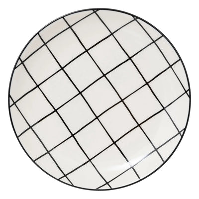 Plato Redondo Para Postre (Blanco) 20 Cm De Cerámica
