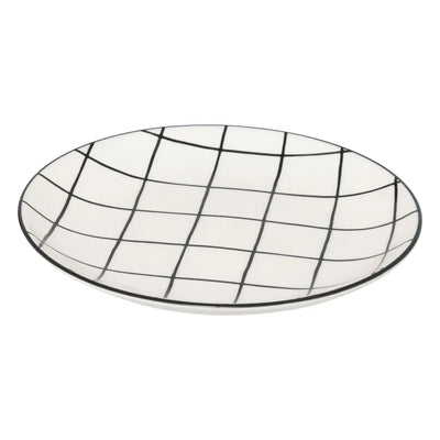 Plato Redondo Para Postre (Blanco) 20 Cm De Cerámica