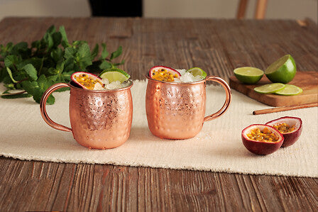 Set de 2 Tazas Color (Cobre) 470 Ml De Acero