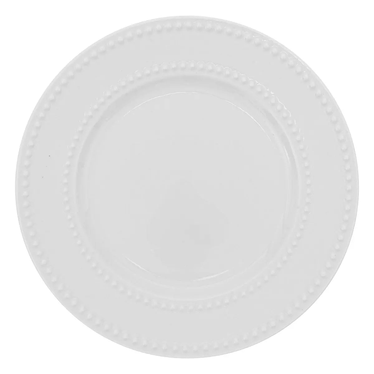 Set De 18 Platos Redondos (Blanco) De Porcelana