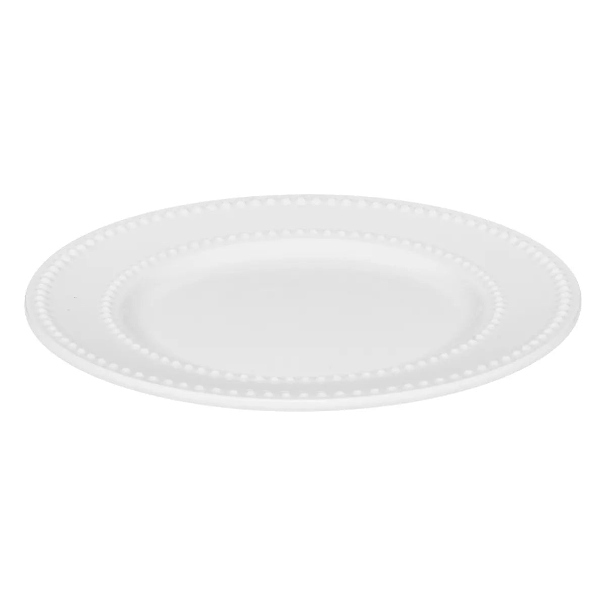 Set De 18 Platos Redondos (Blanco) De Porcelana