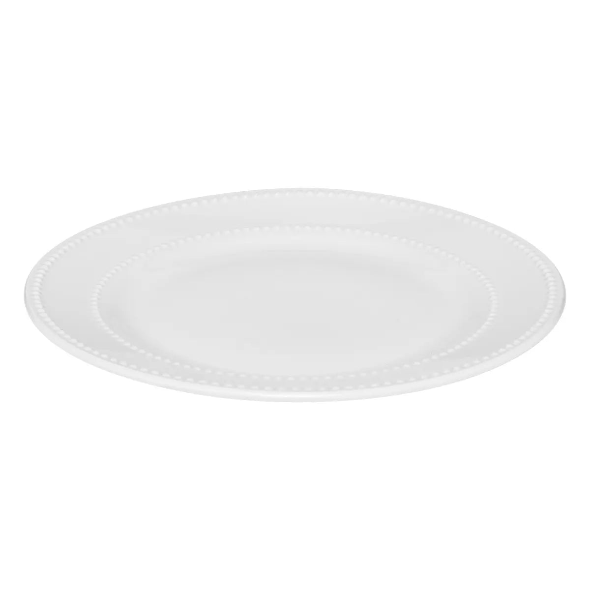 Set De 18 Platos Redondos (Blanco) De Porcelana