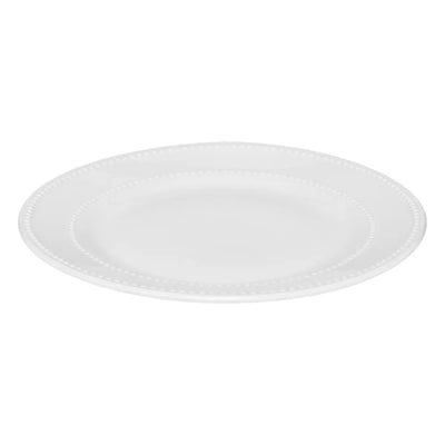 Set De 18 Platos Redondos (Blanco) De Porcelana