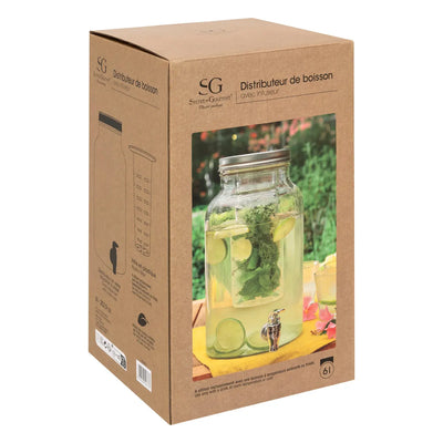 Dispensador De Agua (Transparente) 6 Lt De Vidrio