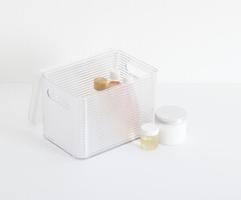 Caja De Almacenamiento Transparente Con Tapa 4.5 Ltrs De Acrílico