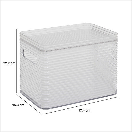 Caja De Almacenamiento Transparente Con Tapa 4.5 Ltrs De Acrílico