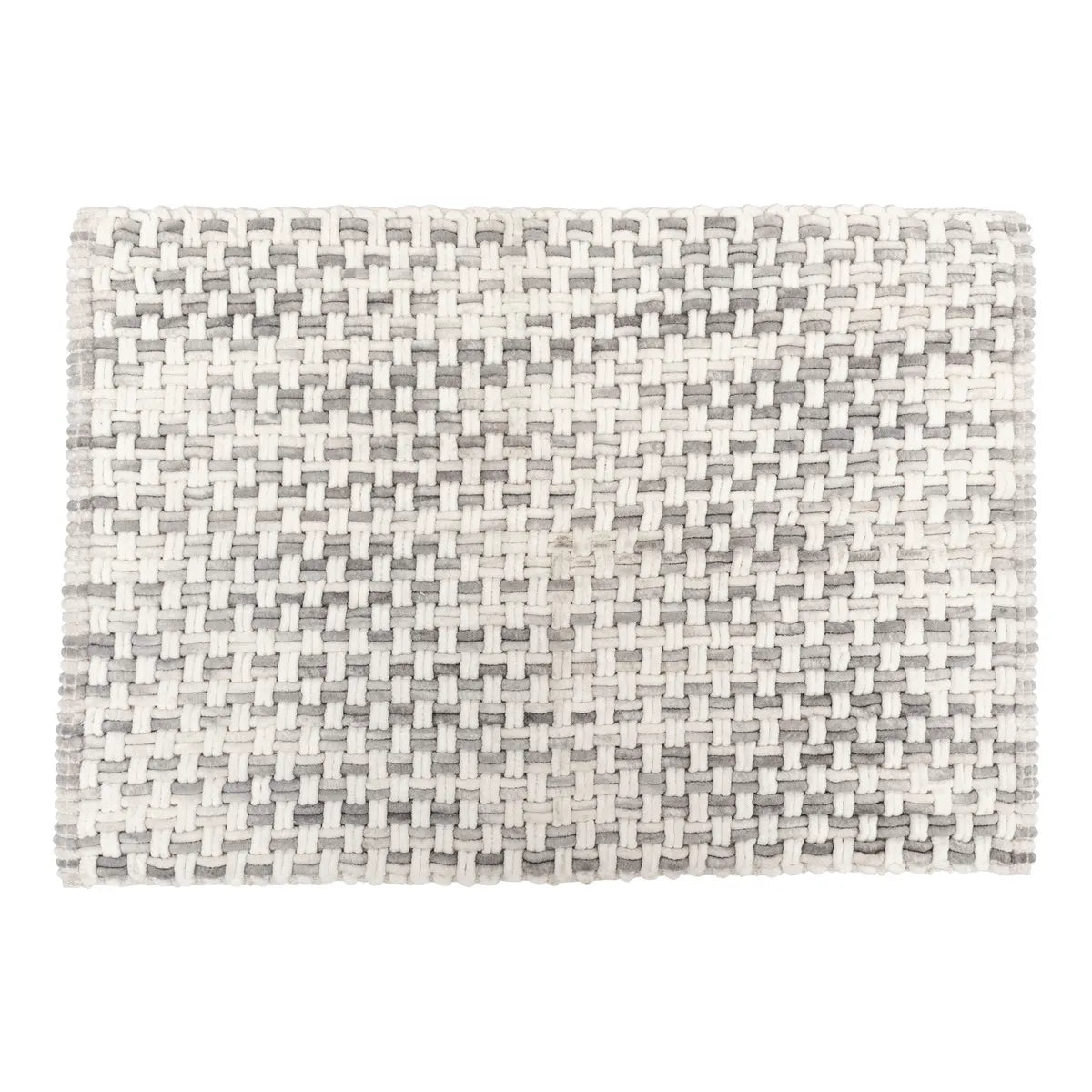 Piso De Baño (Gris) Diseño Tejido De Poliéster