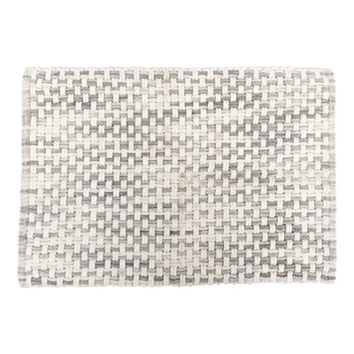 Piso De Baño (Gris) Diseño Tejido De Poliéster