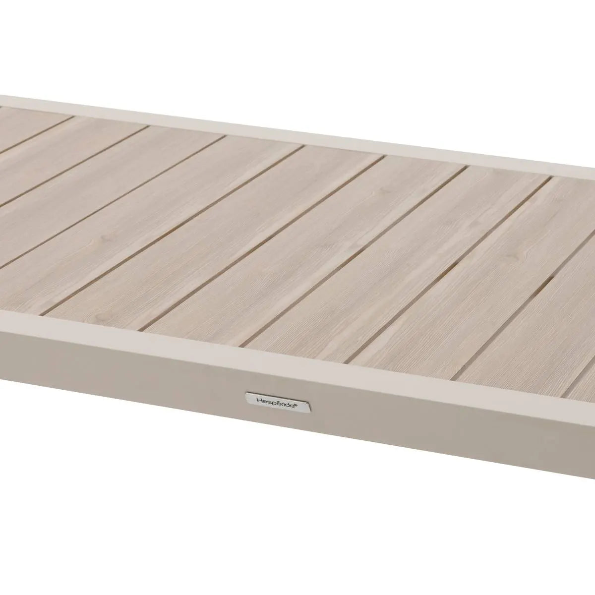 Mesa De Comedor Rectangular Color (Beige) Estructura De Aluminio