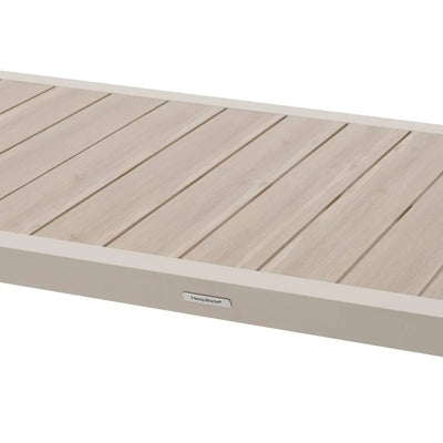 Mesa De Comedor Rectangular Color (Beige) Estructura De Aluminio