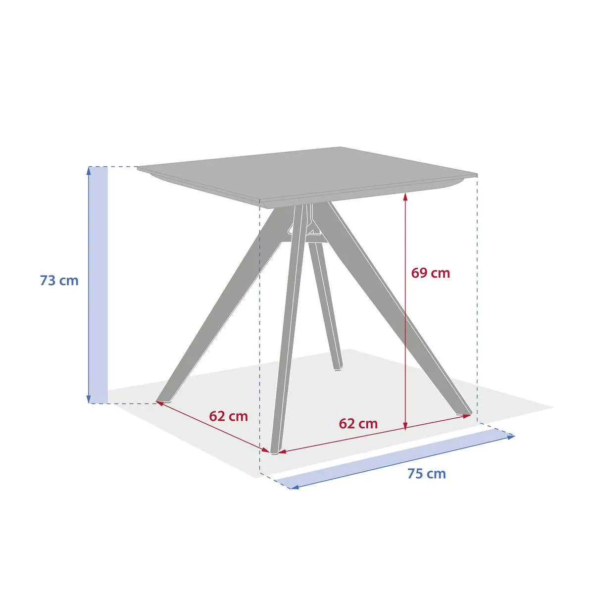 Mesa Para Exterior (Beige) Estructura  De Aluminio