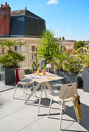 Silla Para Comedor (Beige) Estructura De Aluminio