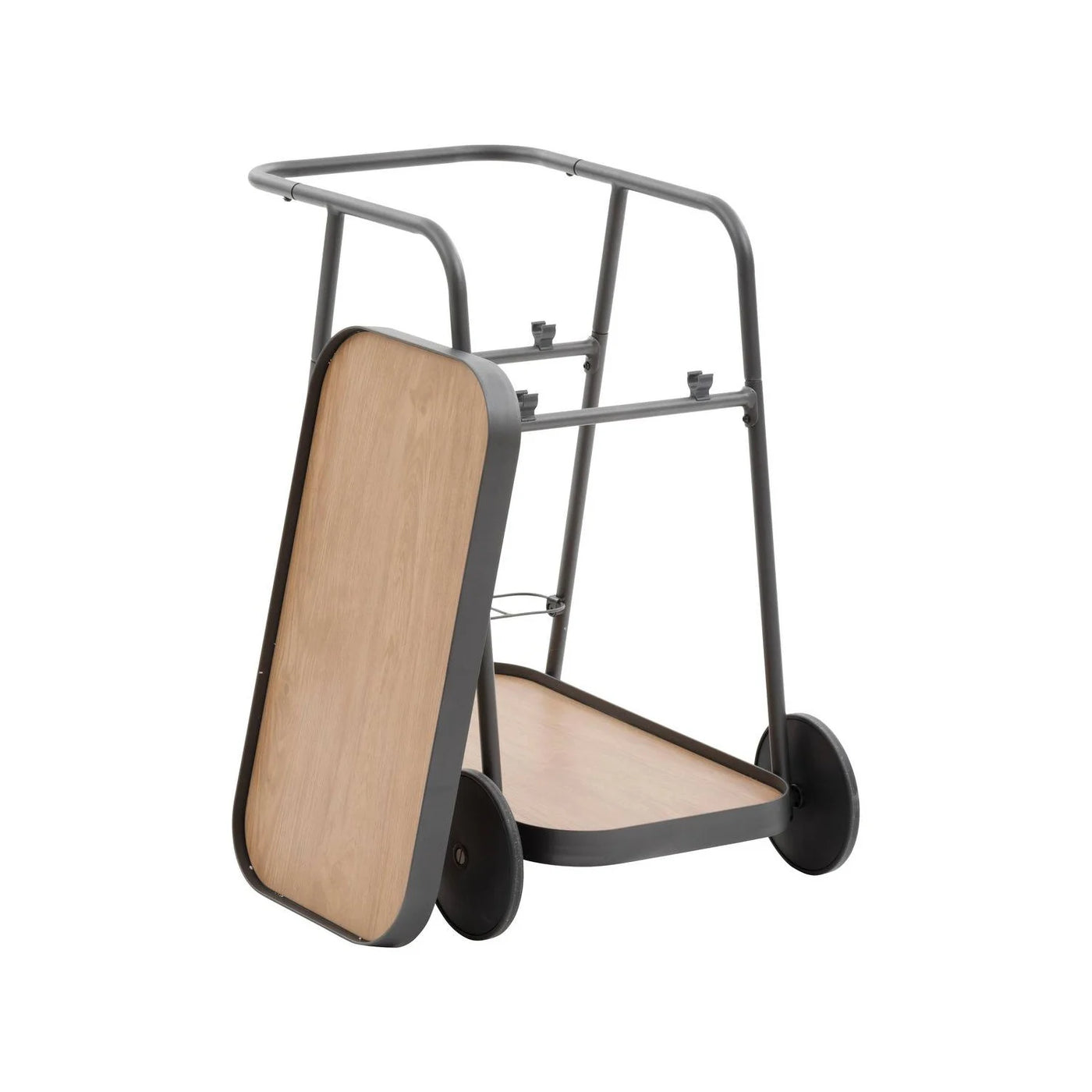 Carrito Bar (Grafito) Con Rueditas Y Estructura De Aluminio