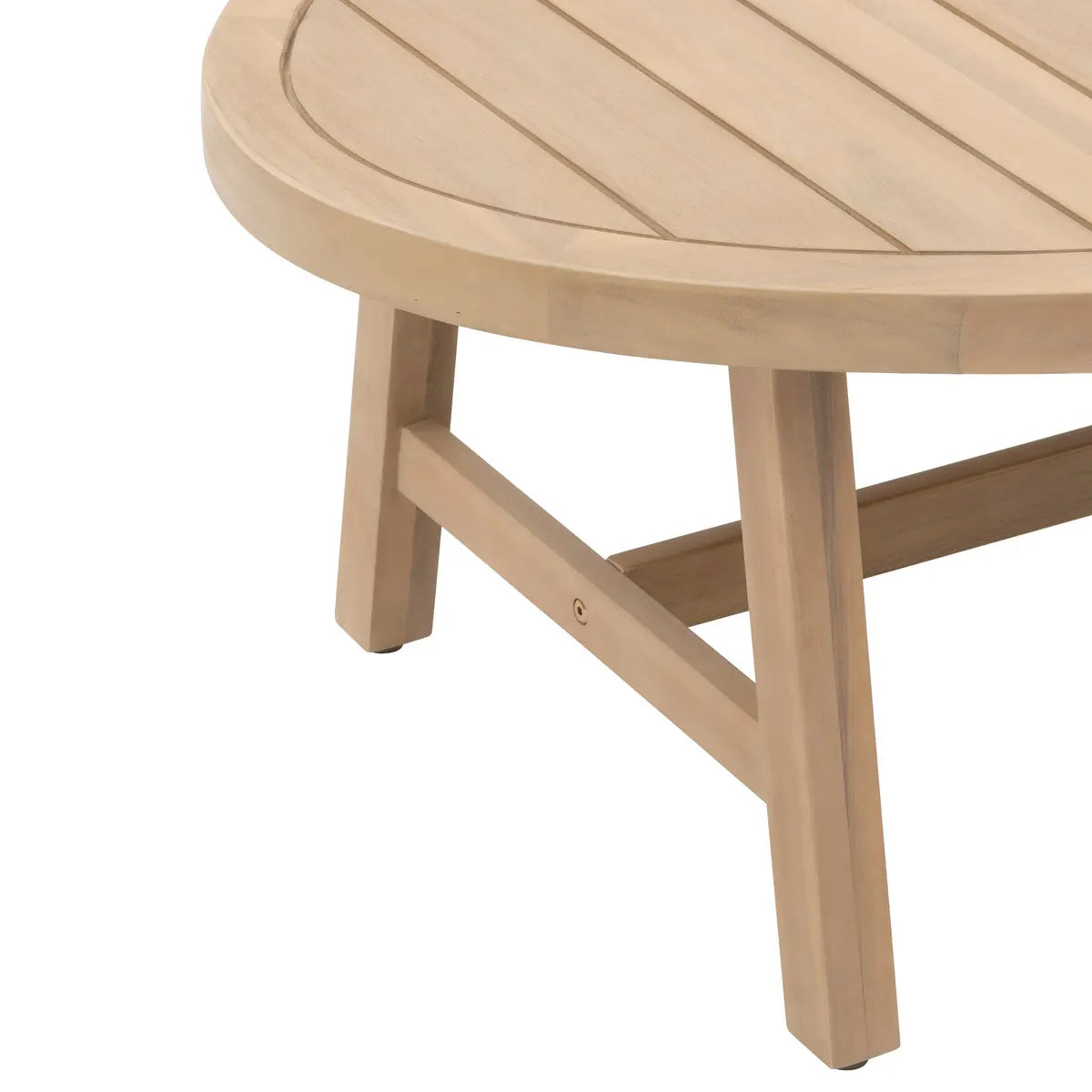 Juego De Terraza (Beige): Sofá + 2 Sillones + Mesa De Centro Estructura De Madera
