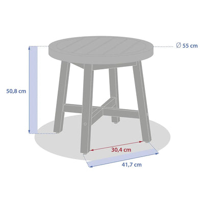 Mesa Auxiliar (Color Natural) Estructura De Madera