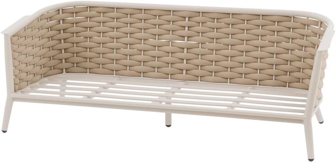 Juego De Terraza Color (Arcilla) : Sofa + 2 Sillones + 2 Mesas De Centro Estructura De Aluminio