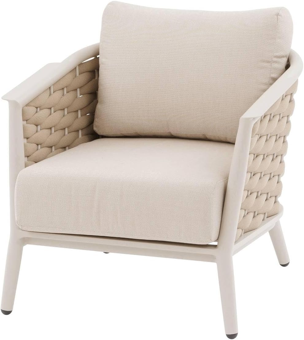 Juego De Terraza Color (Arcilla) : Sofa + 2 Sillones + 2 Mesas De Centro Estructura De Aluminio