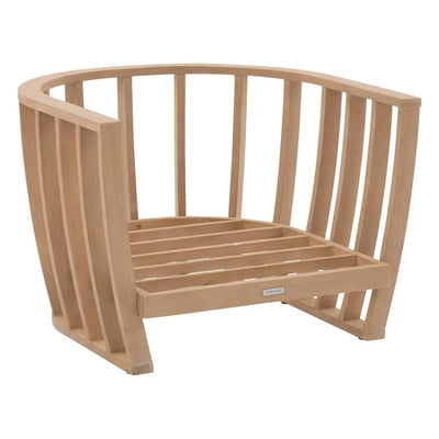 Juego De Terraza Color (Beige): Sofa + 2 Sillones + Mesa De Centro Estructura De Madera