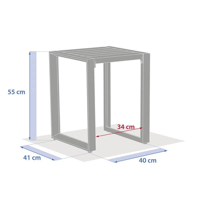 Mesa Auxiliar Color (Blanco) Estructura De Aluminio