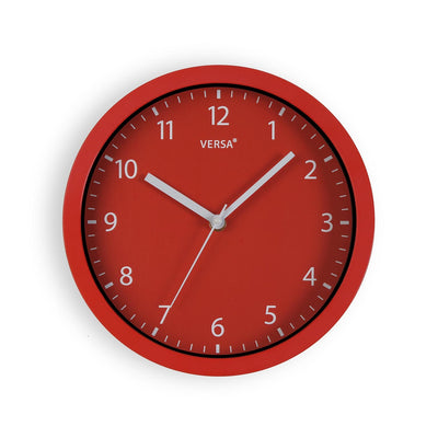 Reloj De Pared (Rojo)Redondo De Plástico
