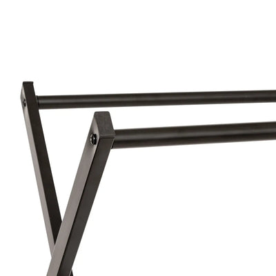 Perchero Colgador De Prendas Doble Color (Negro) De Metal